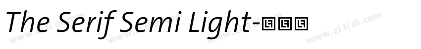 The Serif Semi Light字体转换